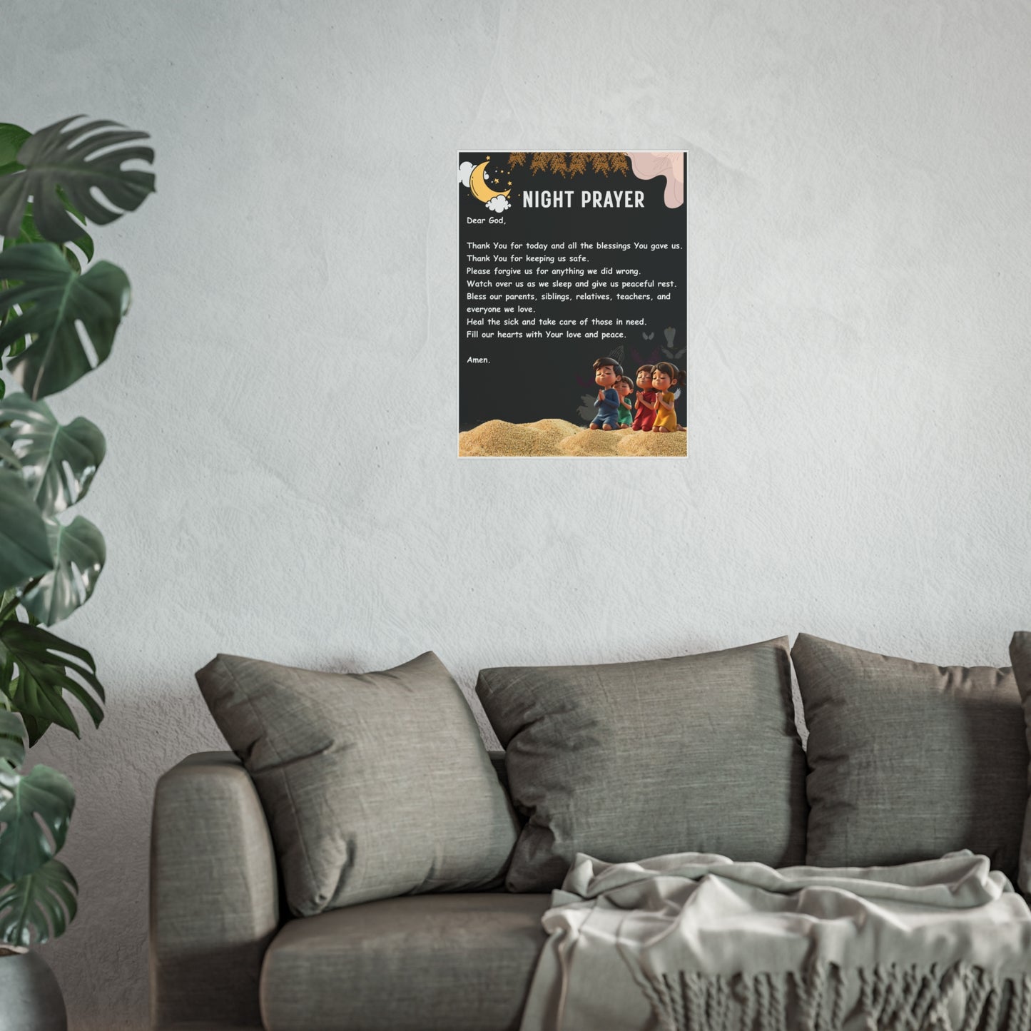 Bedtime Blessing: Night Prayer for Kids — Printable Christian Poster (Calm Sleep • Faith-Filled Routine)