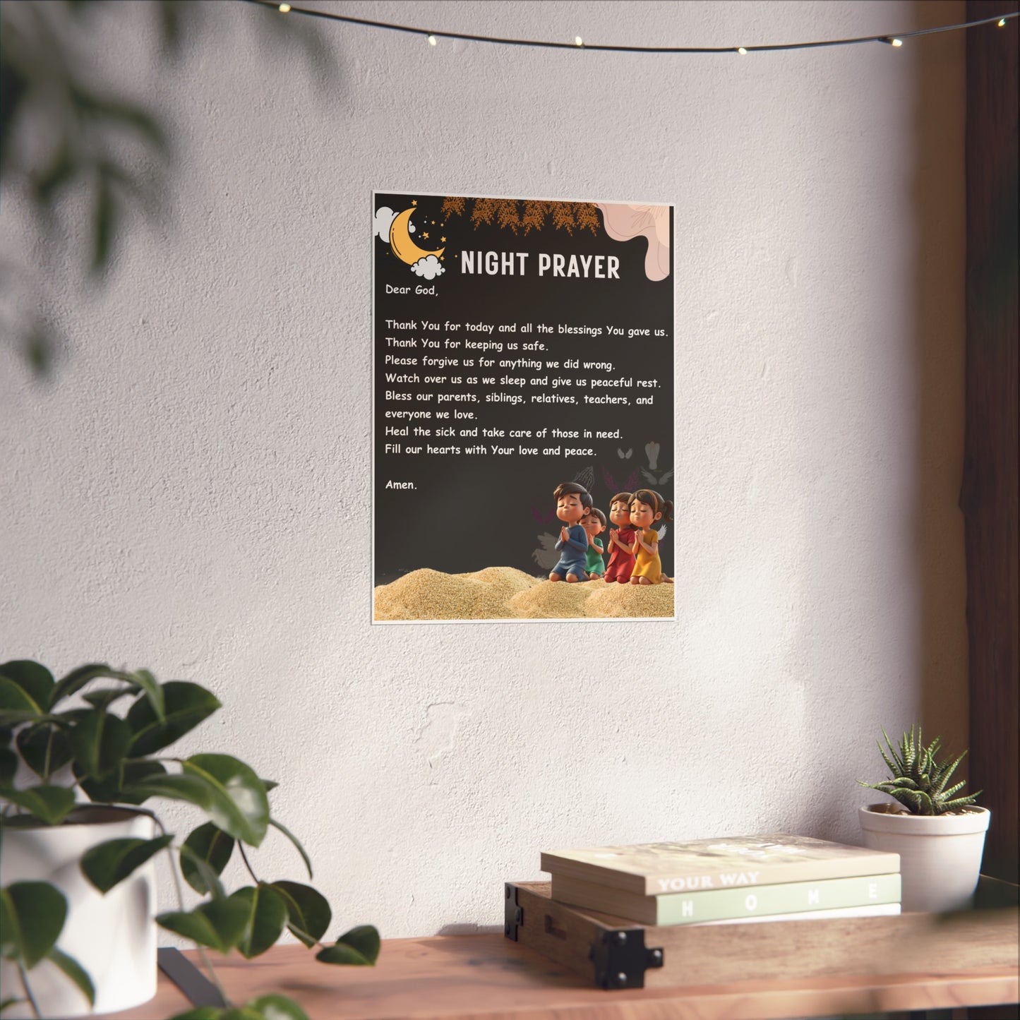 Bedtime Blessing: Night Prayer for Kids — Printable Christian Poster (Calm Sleep • Faith-Filled Routine)