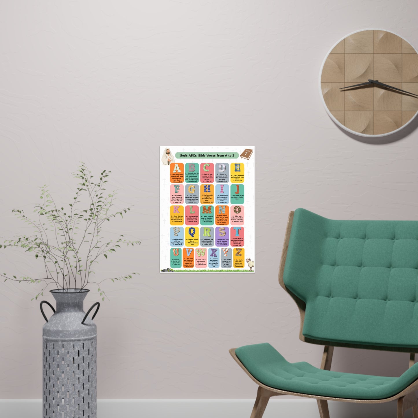 God’s ABCs – Bible Verses A to Z | Printable Alphabet Scripture Poster for Kids