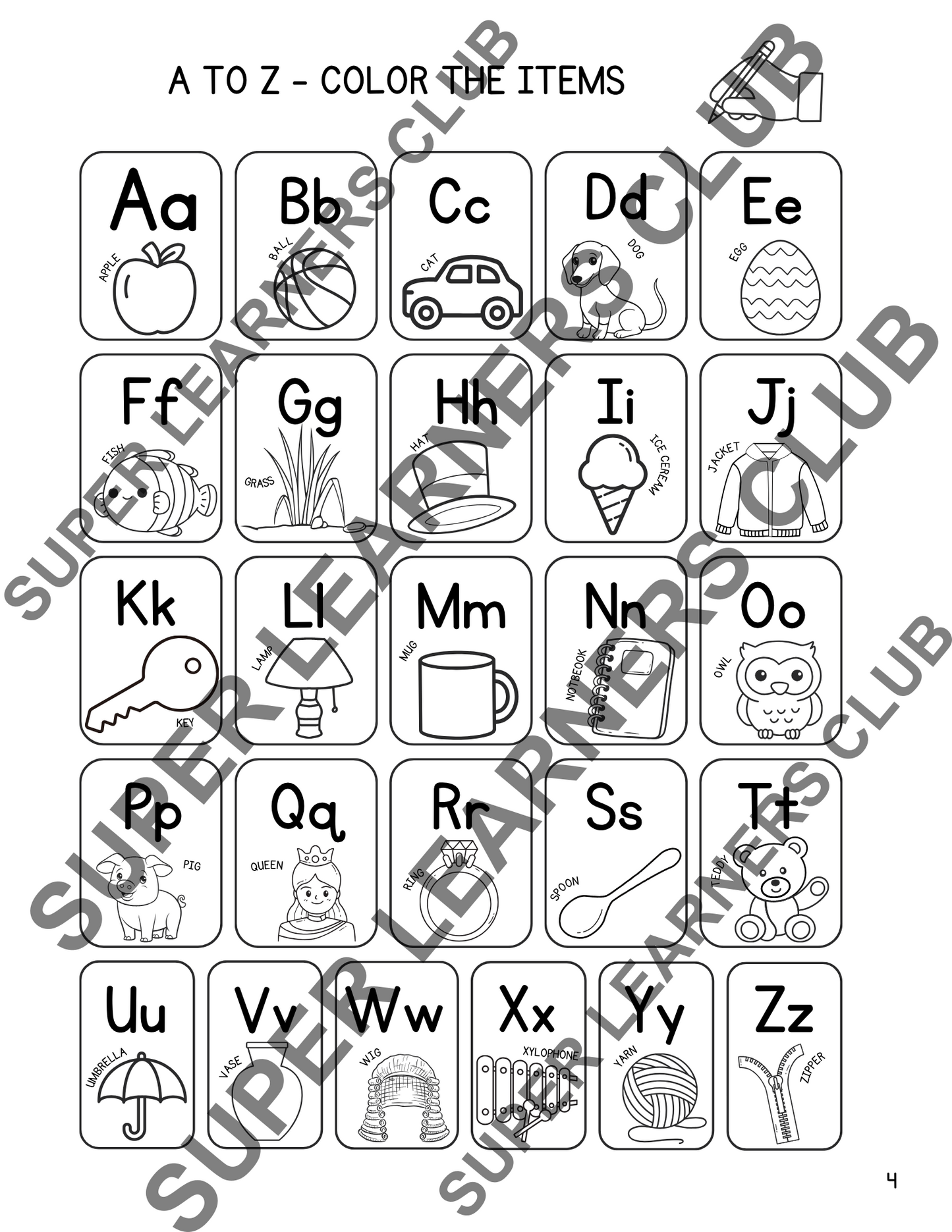 ABC Learning Workbook| Uppercase + Lowercase Letters