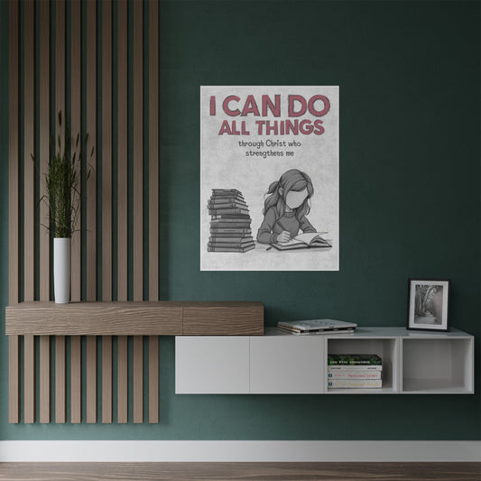 I Can Do All Things — Girls’ Christian Study Poster | Printable Wall Art for Girls