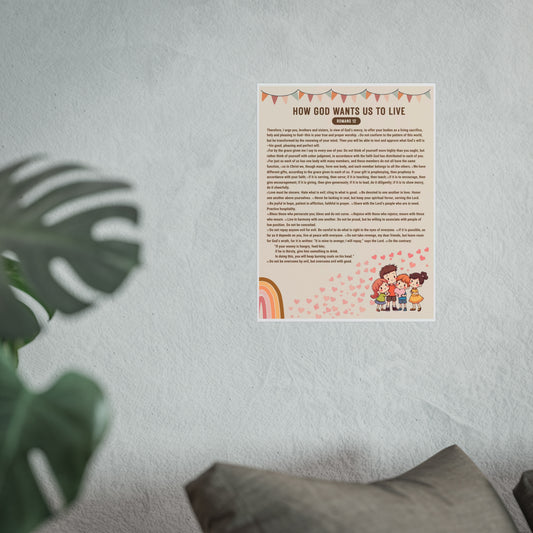 How God Wants Us to Live — Romans 12 for Kids | Christian Character Poster (Printable Wall Art)