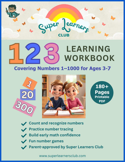 123 Learning Workbook| Numbers 1–1000