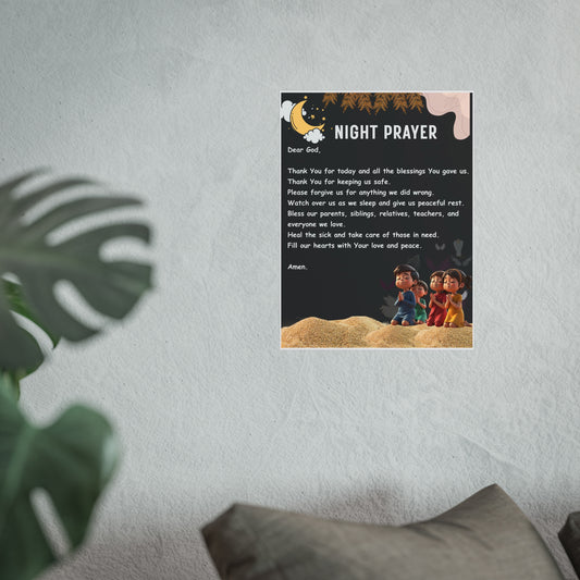 Bedtime Blessing: Night Prayer for Kids — Printable Christian Poster (Calm Sleep • Faith-Filled Routine)