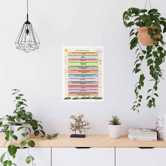 God’s Words for Me — 12 Scripture Affirmations for Kids | Printable Christian Poster