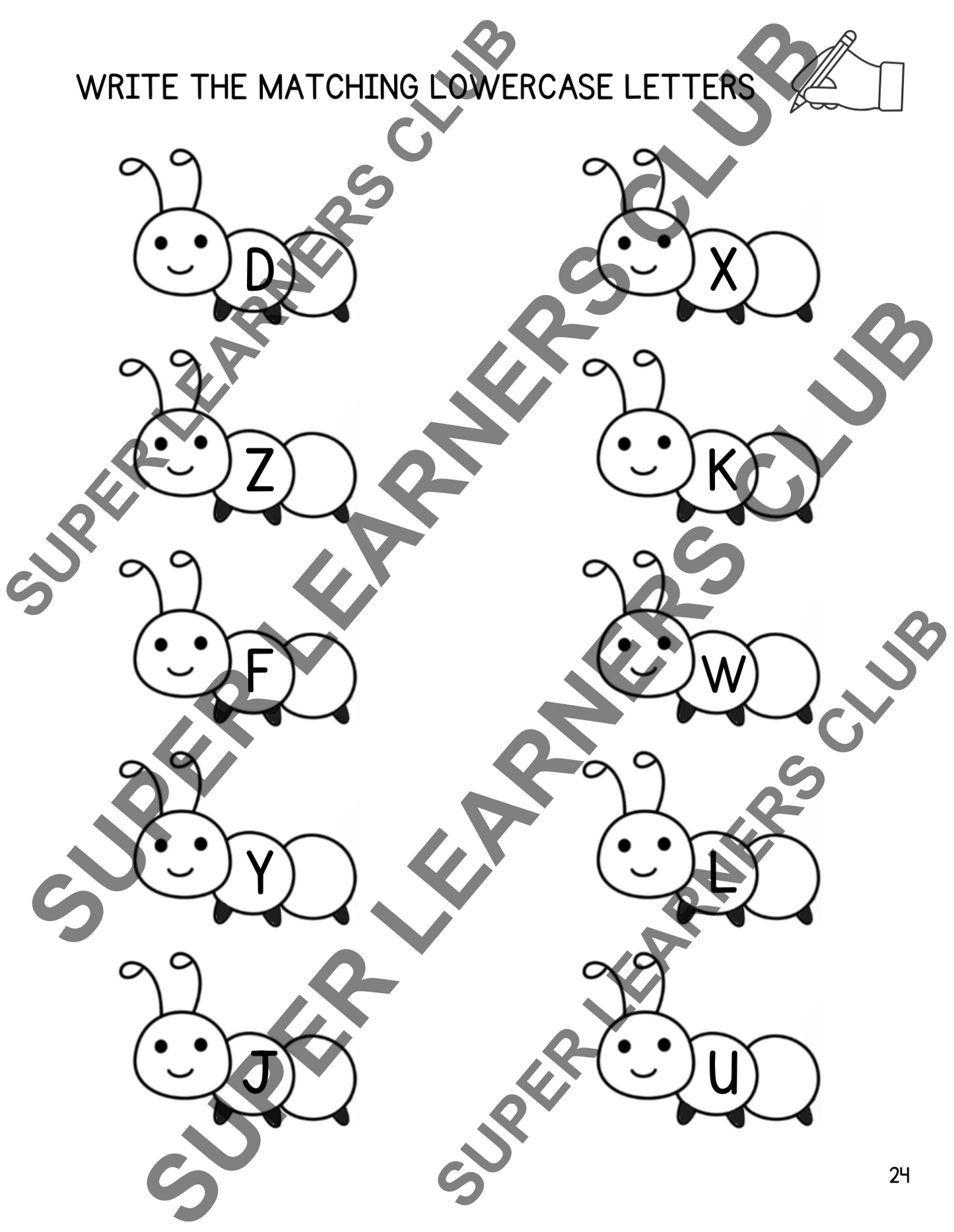 ABC Learning Workbook| Uppercase + Lowercase Letters