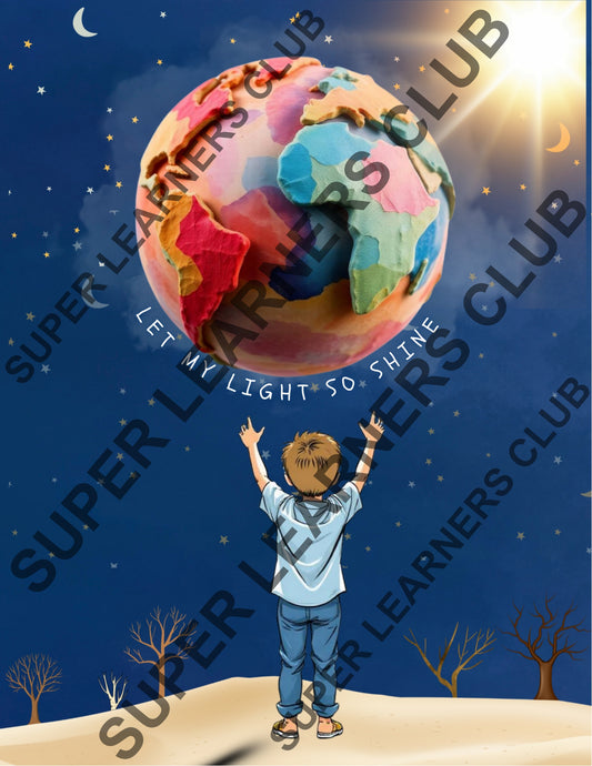 Let My Light So Shine – Christian Kids Poster (Matthew 5:16) | Printable Wall Art for Boys